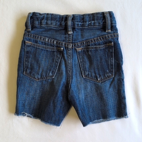 babyGap 1969 distressed raw hem cotton denim jeans shorts 12-18 months baby boy - Picture 7 of 7